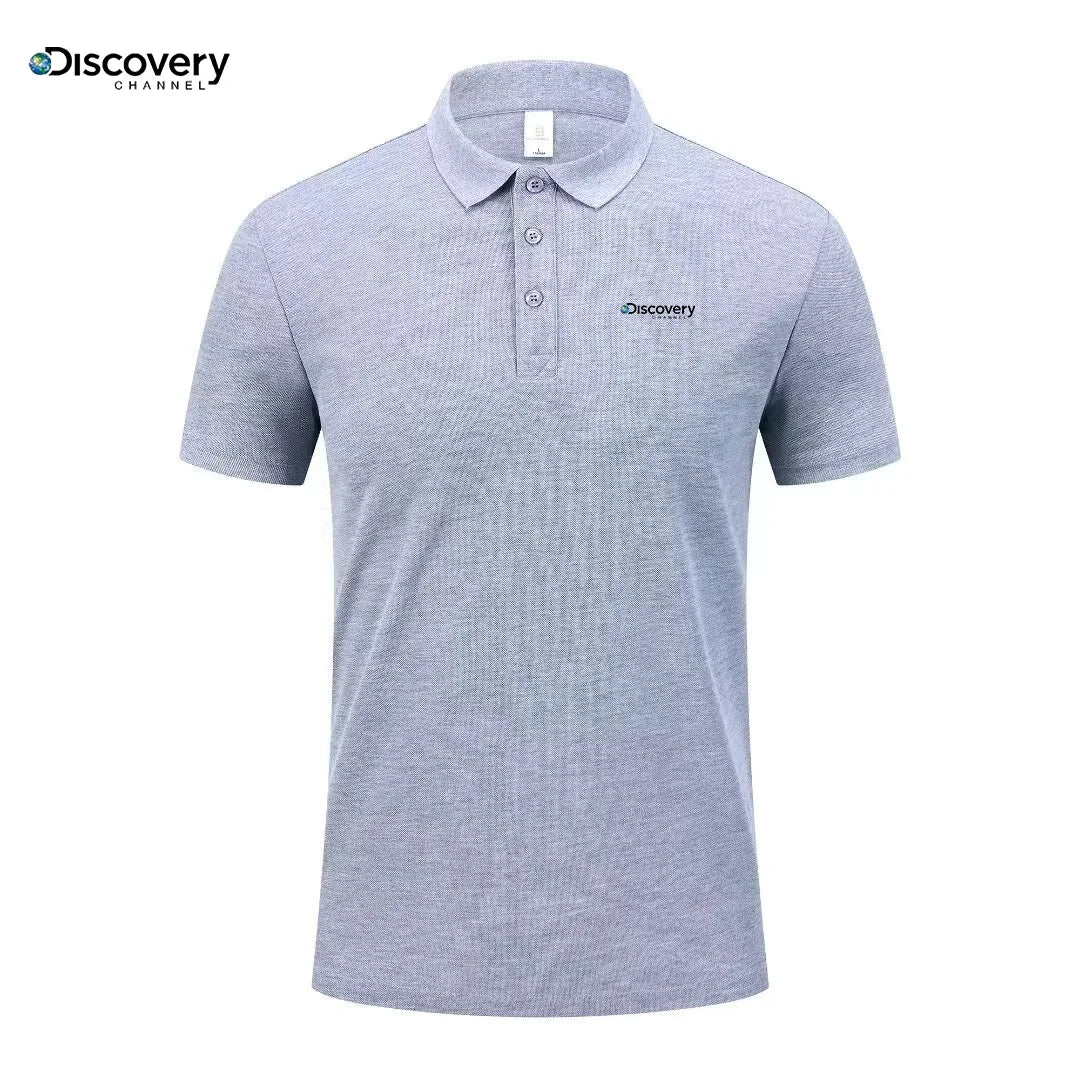 Fashionable printed men's short sleeved high-end brand polo shirt comfortable and breathable top summer casual fashion T-shirt