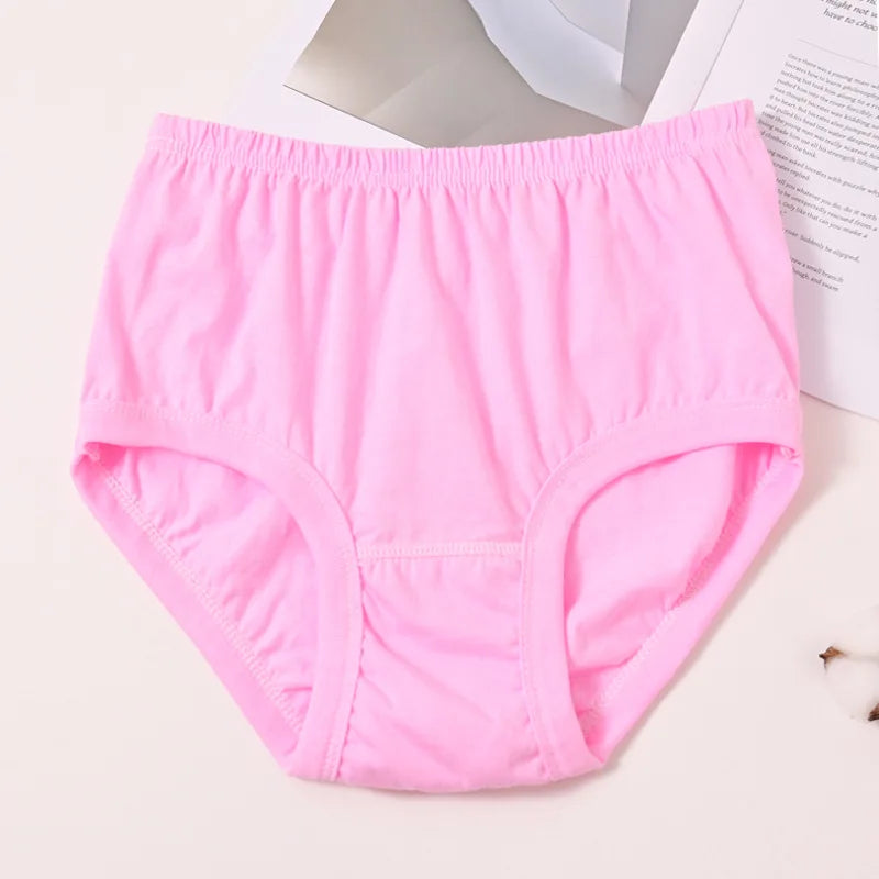 3pcs Pure Cotton Women Panties Large Size High Waist Underwear Briefs Mother Breathable Comfort Panty Plus Size Female Lingeries