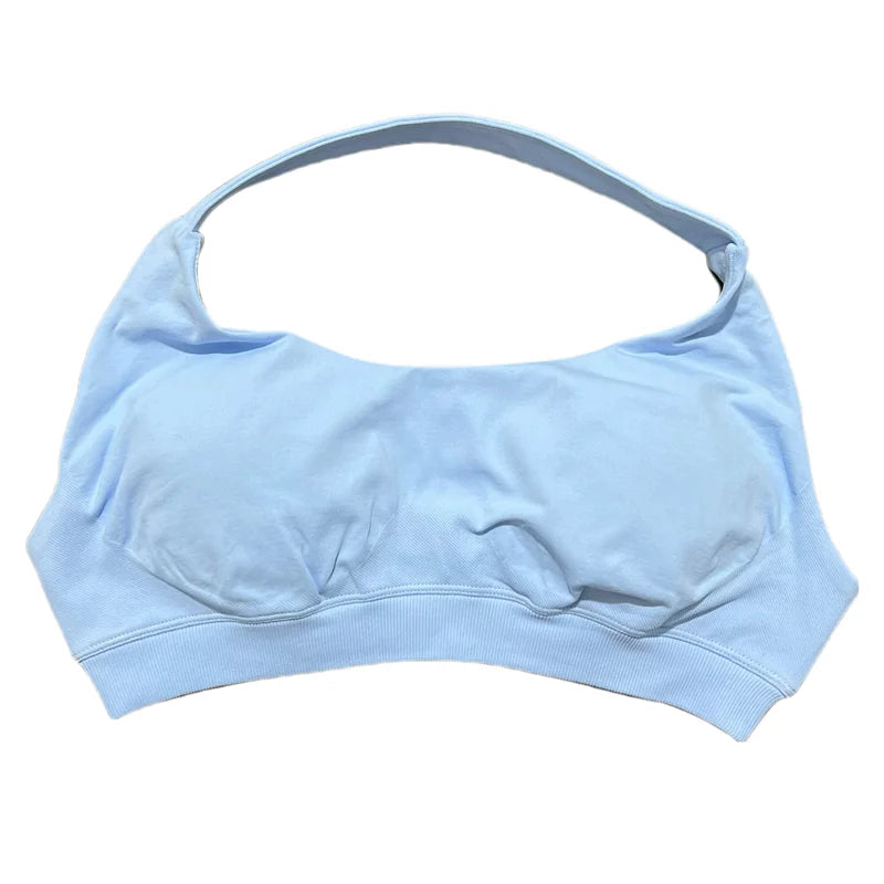 HISTELLO Women Seamless Halter Top Sports Bra High Support Push-up Open Back Pilates Gym Wear Fitness Yoga Workout Underwear - ATFH