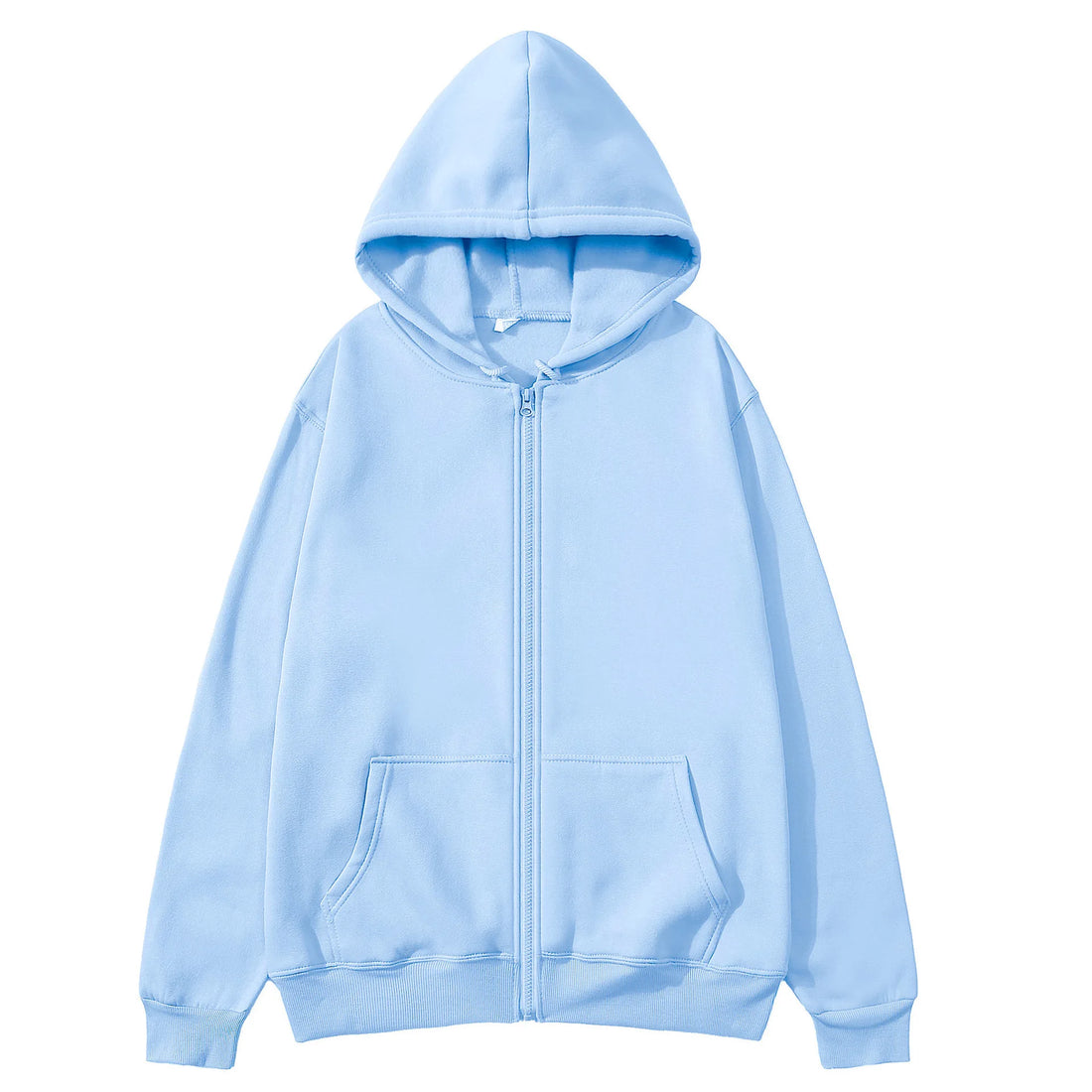 New Autumn/Winter  Men’s Gray Jacket with Hood Long Sleeve Big Pocket Zipper Jacket Coat Woman Loose Casual Outerwear Coat Tops - ATFH