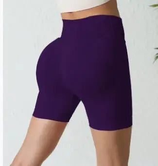 Women's Seamless High Waist Gym Shorts Butt Lifting Slim Fit High Elastic Yoga Shorts for Fitness Training Running & Cycling