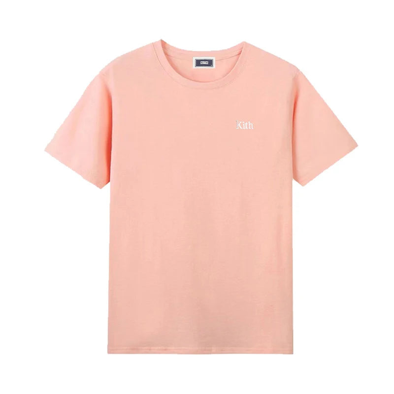 Korean style Summer Quality Cotton Men Women T-shirt Small Icon Embroidered Logo Couple Casual Loose O-Neck Short Sleeve Tees ATFH