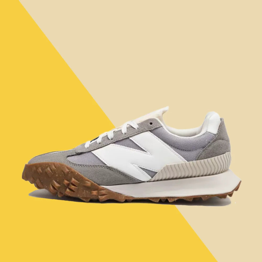 New Balance XC-72 Retro Leather Non-Slip, Durable, Stylish Low-Top Casual Running Shoes for Men and Women, Gray/White, UXC72RF