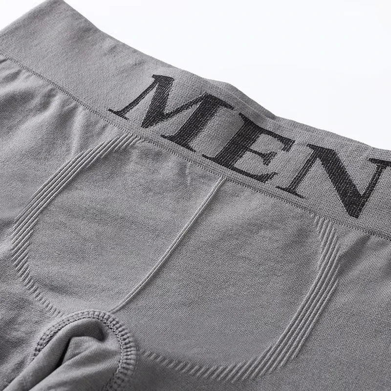 5 Pcs Men’s Boxer Briefs Breathable Soft Stretch Underwear High Elastic Comfortable Plain Color Shorts