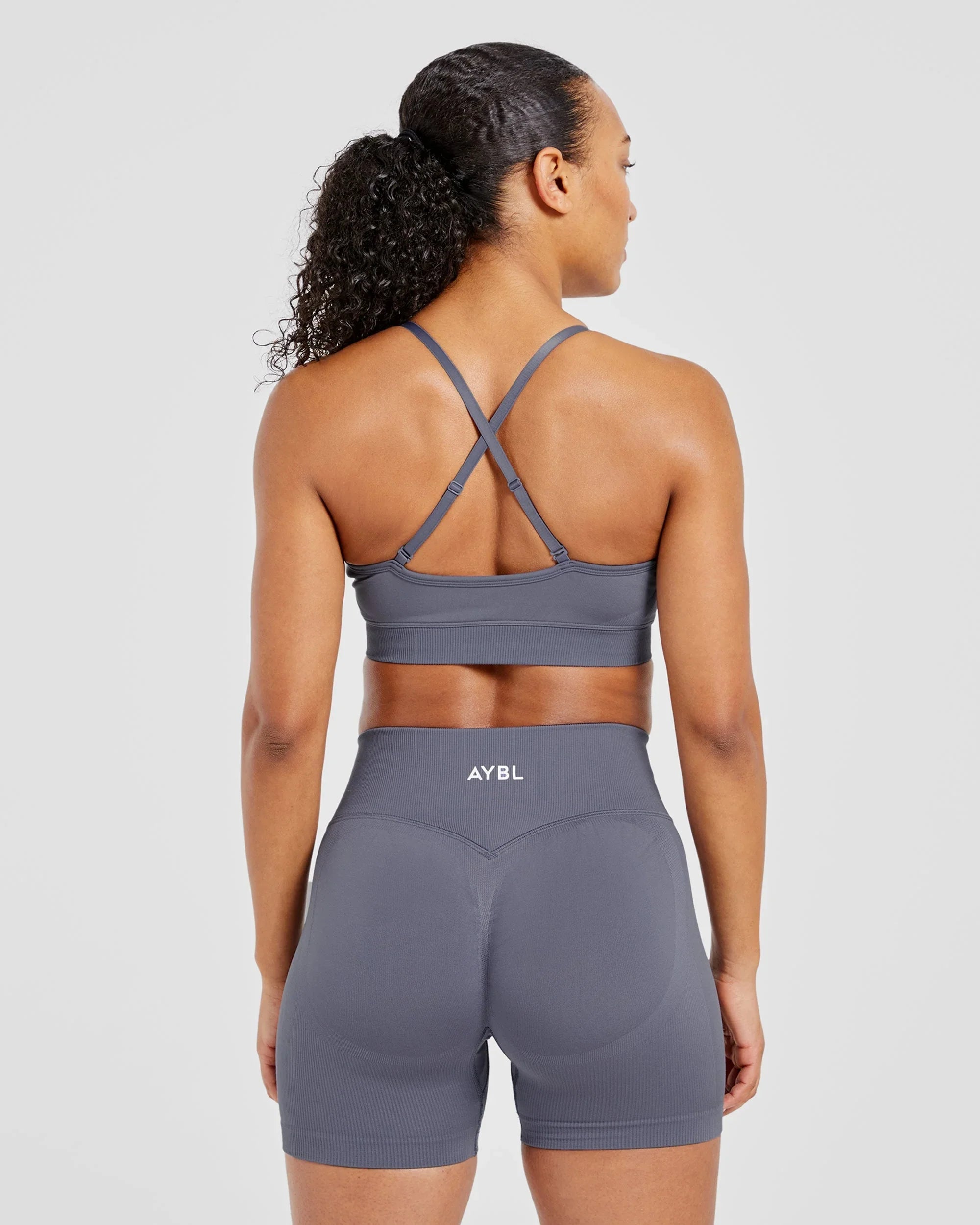 2 Pcs Impact Shorts Women Seamless Sports Yoga Pants Gym Clothes Fitness Workout Adapt Seamless Strappy Sports Bras Set Tahsi Fashion House