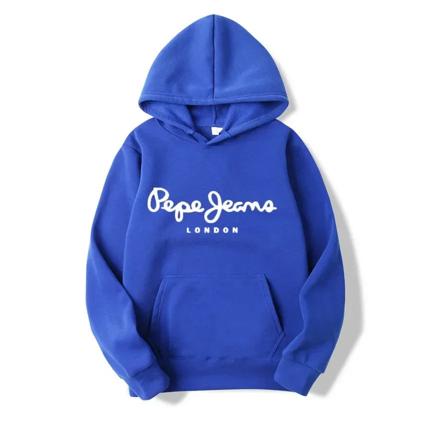 European and American Trendy Autumn/Winter New School Season Sports Hoodie Comfortable Loose PEPE Letter Printed Casual Jacket