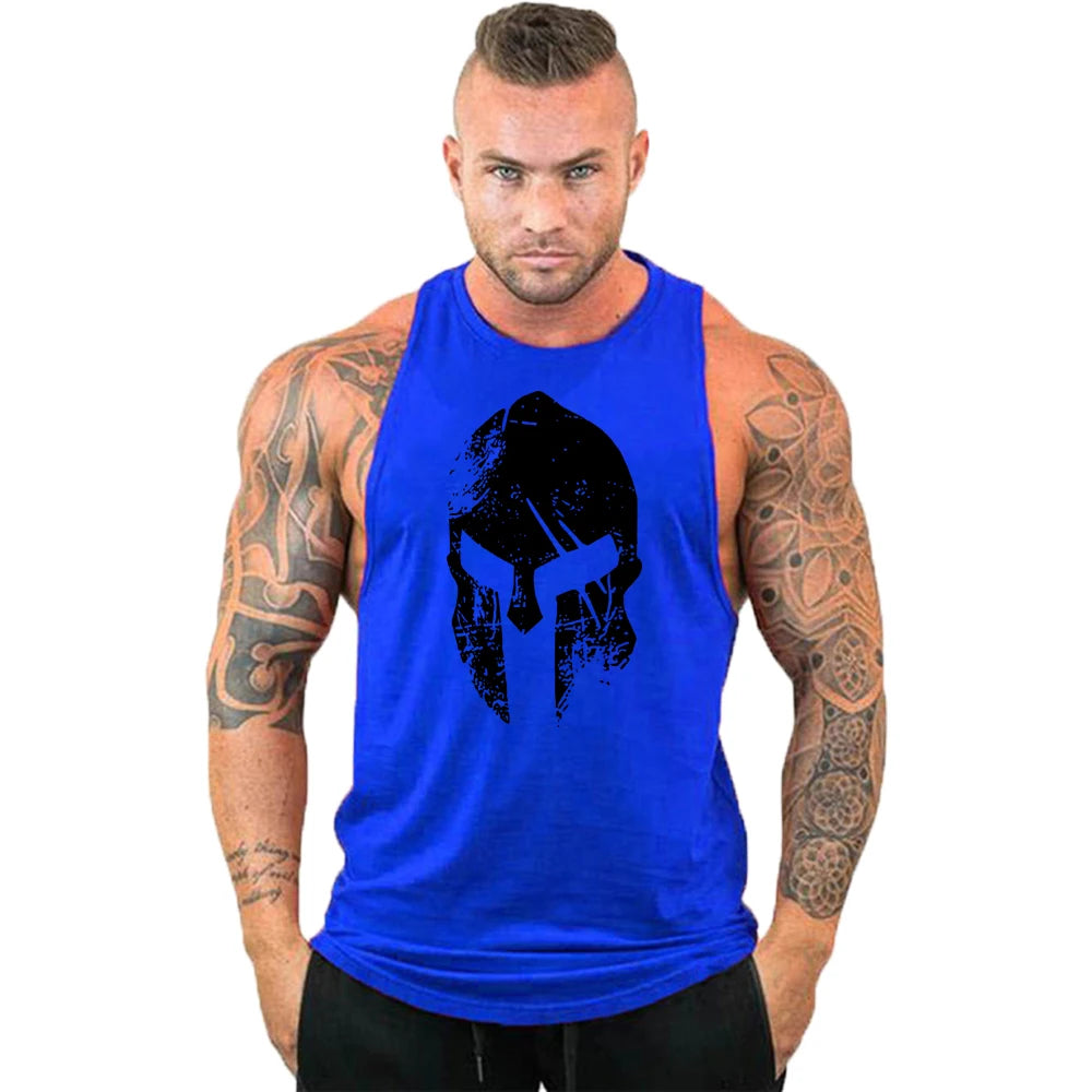 2023 New Cotton Workout Gym Tank Top Mens Muscle Sleeveless Sportswear Shirt Stringer Fashion Bodybuilding Singlets Fitness Vest