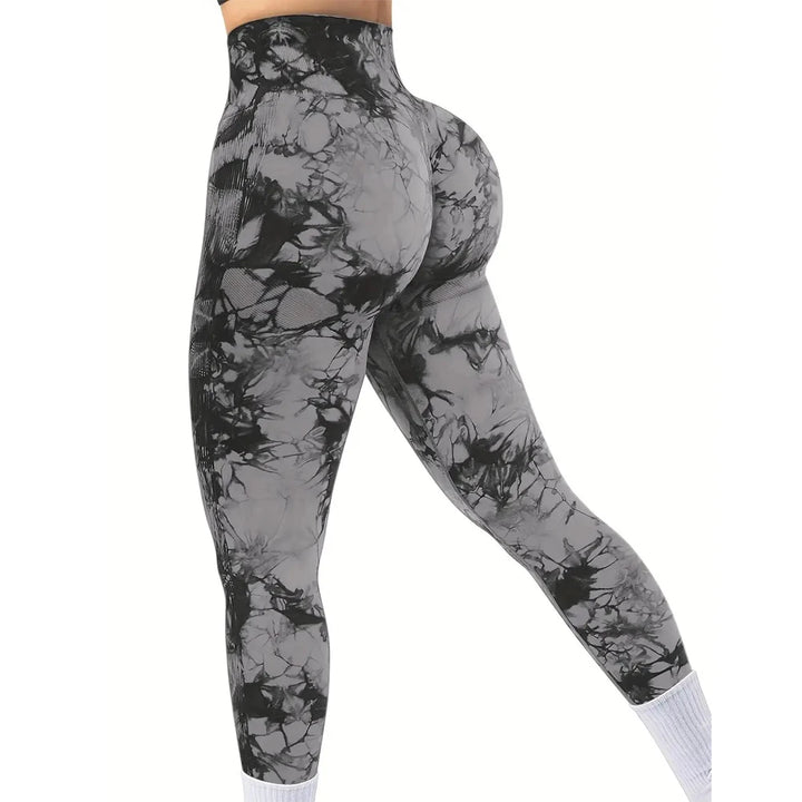 Women's Tie-Dye Seamless Peach Butt High Waist Butt Pants Stretch Fitness Yoga Pants - ATFH