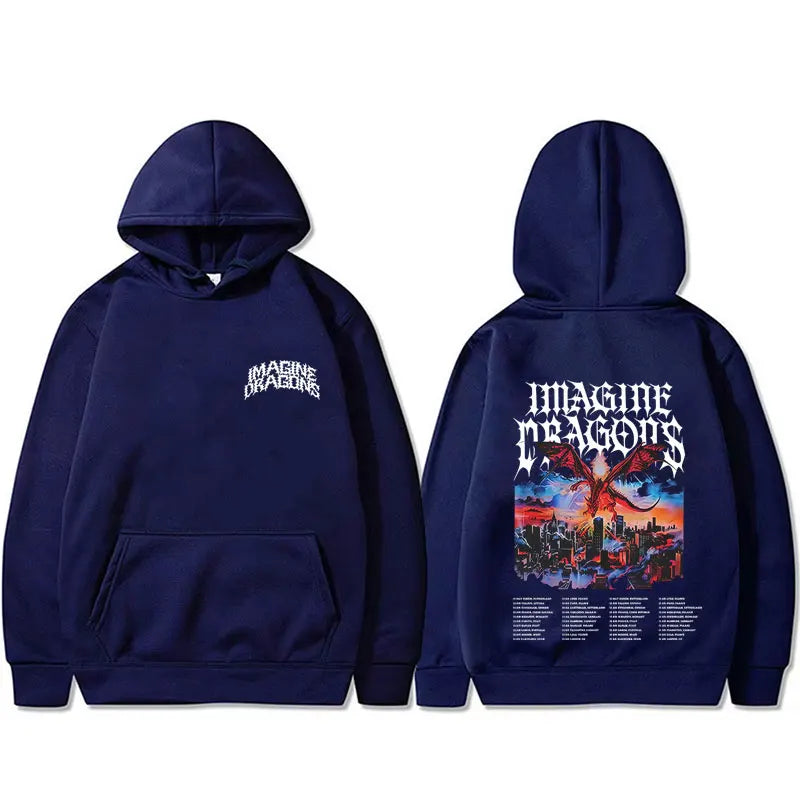 Imagine Dragons Band Loom World Tour 2026 Hoodie Men Women Rock Punk Gothic Streetwear Male Casual Oversized Pullover Hoodies - ATFH