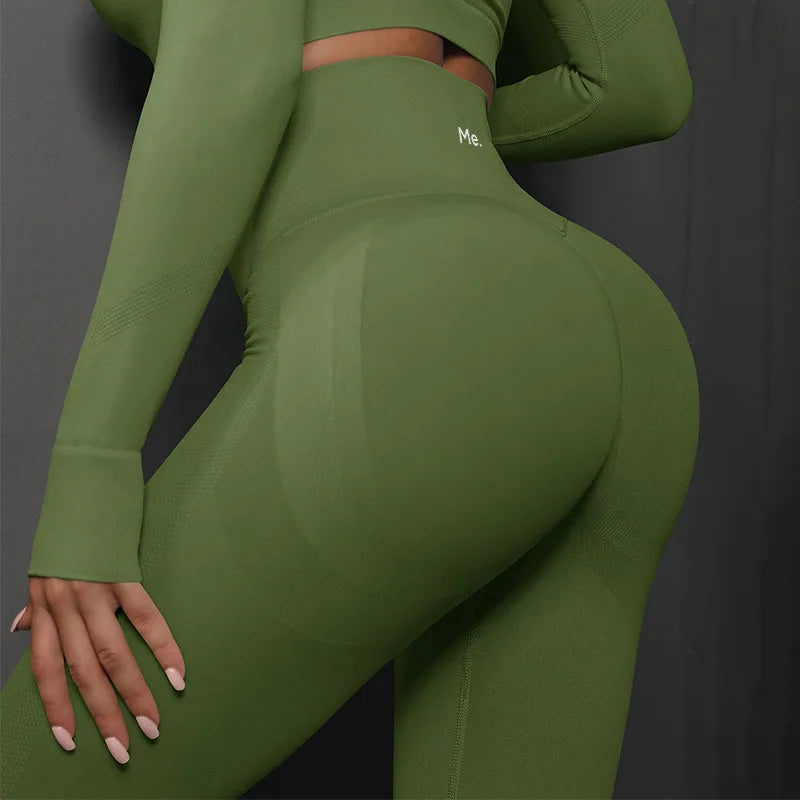 BetterMe Seamless Gym Leggings Yoga Pants Sexy High Waist Booty Lifting Leggings Pants Women Sports Clothing Fitness Wear - ATFH