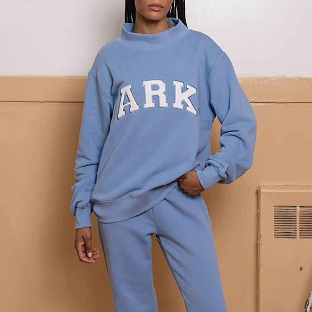Rowan AAPK-Y016 Women O-Neck Long Sleeve Female Pullover Letter Embroidery Sweatshirts Vintage Casual Sports Lady Top 2026 - ATFH