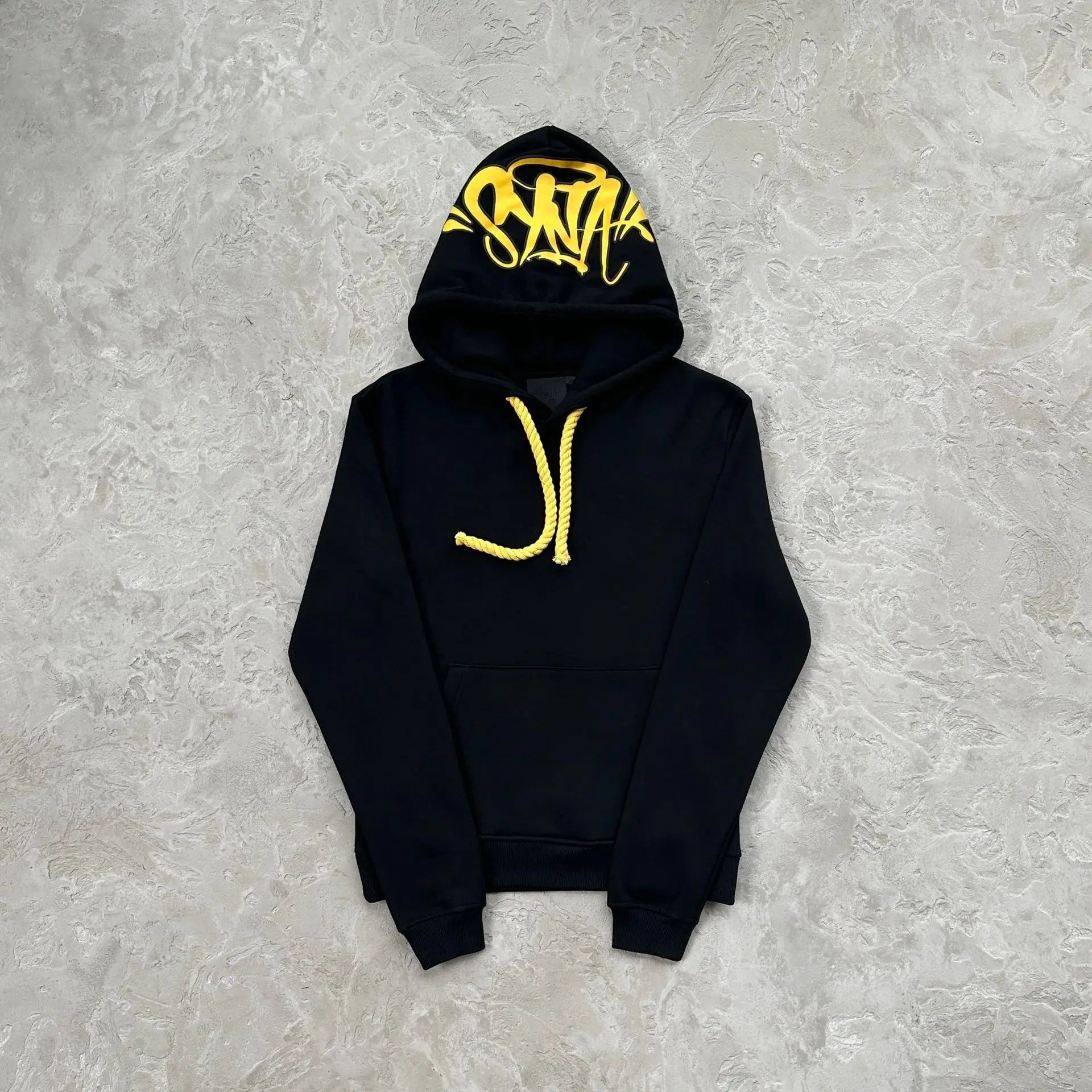 Synaworld Trendy Autumn-Winter Sporty Casual Hip-Hop Loose Fleece Hooded Sweatshirt