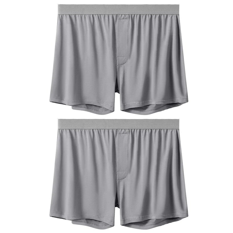 1/2Pcs Modal Mens Aro Pants Seamless Loose Solid Color Breathable Panties Elastic Underwear Boxer Shorts Homewear Underpants