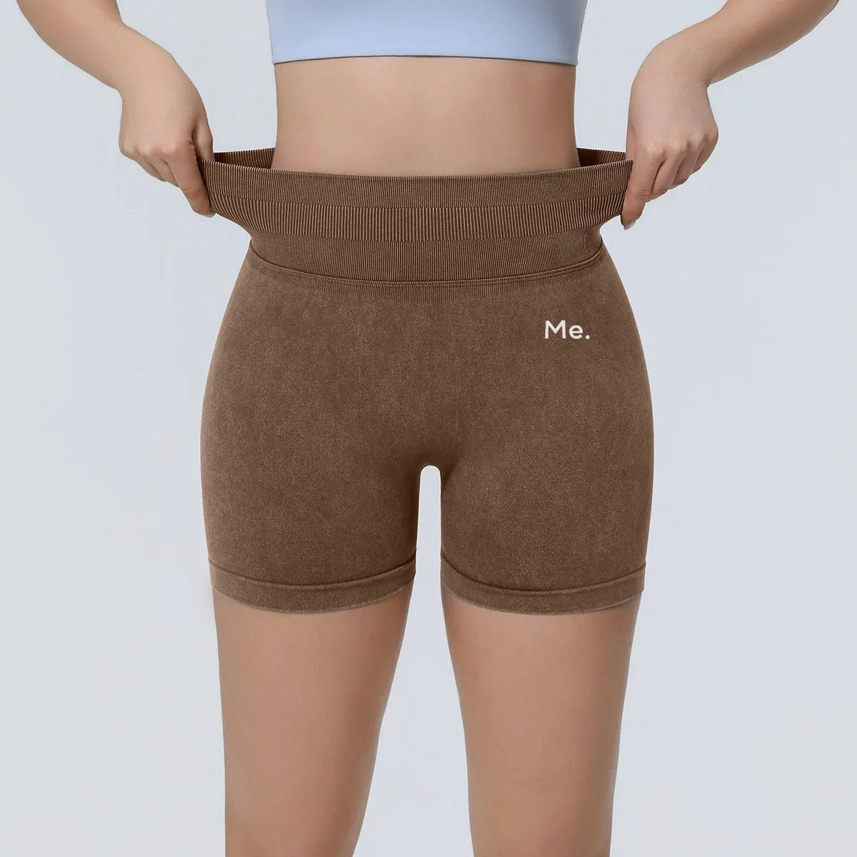 BetterMe High Waist Yoga Shorts Women Sand Washed Yoga Shorts Workout Shorts Fitness Yoga Lift Butt Fitness Yoga Gym Running Sho