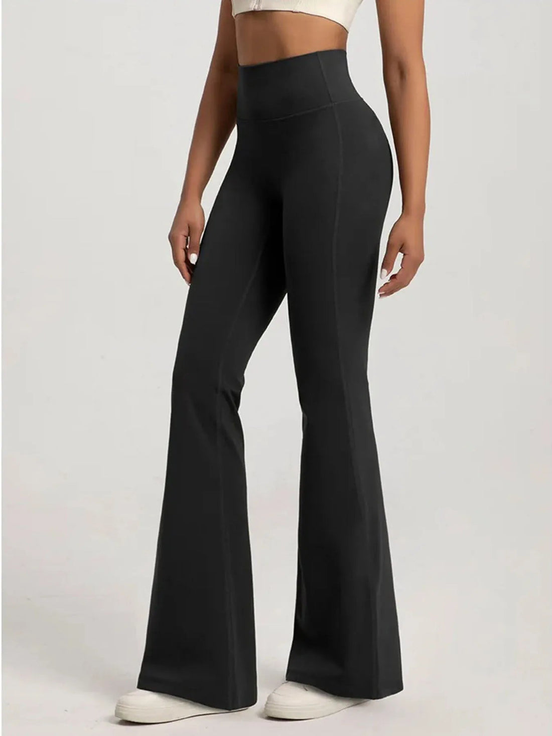 Naked High Waisted Waist Cinching Hip Lifting Fitness Exercise Elastic Bell Bottom Pants Women Casual Outdoor Running Yoga Pants ATFH