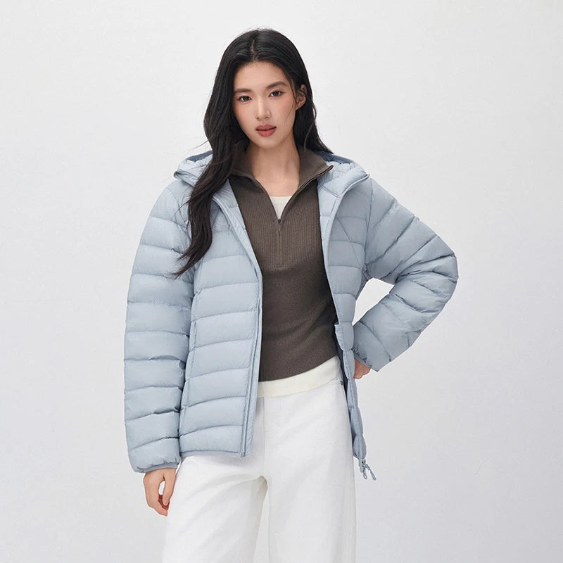 Semir Unisex Down Jacket 90 Percent Down Fill Hooded Quilted Downproof Inner Liner Lightweight Modern Style 2026 New