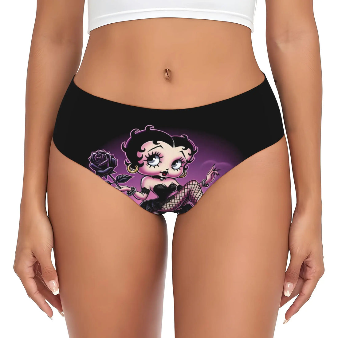 Cartoon Girl Boop  Brief Panties Womens Comfort Stretch Bettys  Underwear
