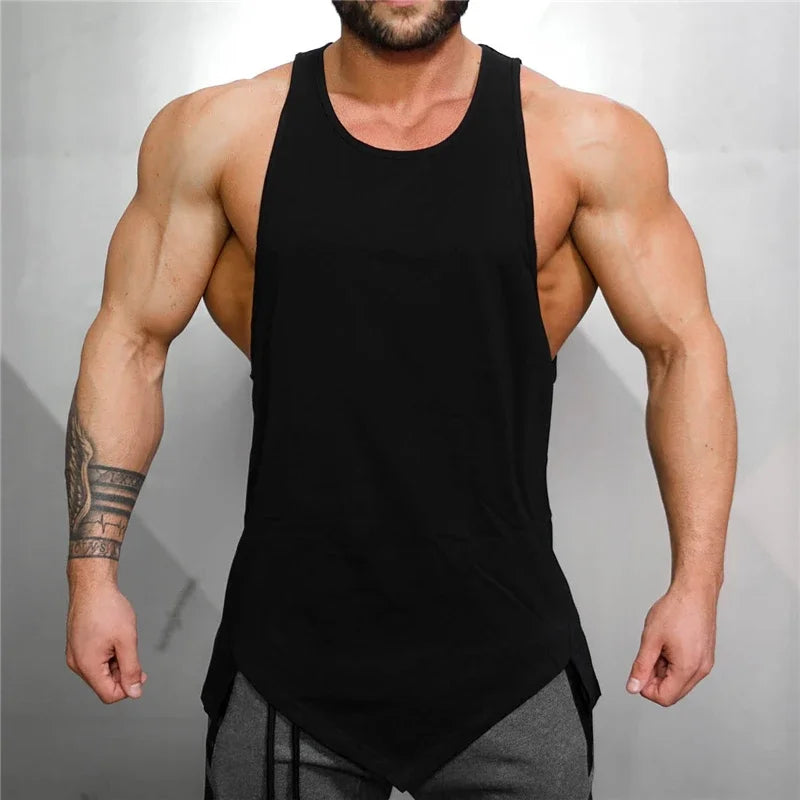 Brand bodybuilding stringer tank top men musculation vest gyms clothing fitness men undershirt solid tanktop blank muscle shirt