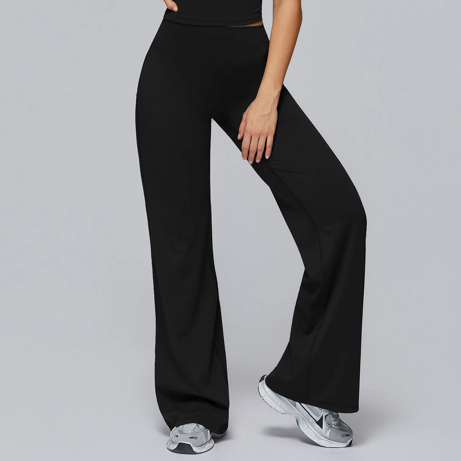 Yoga Pants Flare Leggings Women High Waist Wide Leg Pants Gym Women Fitness Sports Flared Pant Dance Trousers Women shaped Hip - ATFH