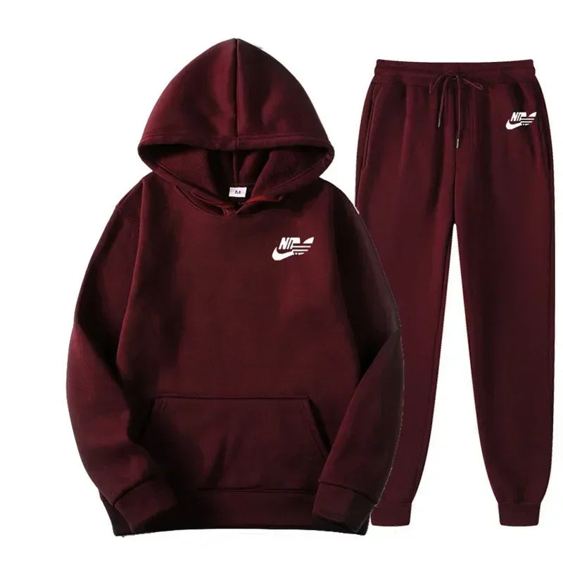 2025 Spring Autumn Men Casual Two Piece Sets Sweatshirts Men Women Street Los Fashion Printed Sports Suit ATFH