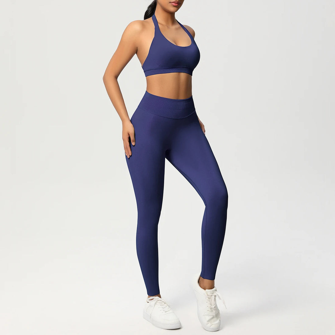 2 Piece Yoga Clothes Women's Tracksuit Athletic Wear Pilates Fitness Suit Gym Workout Push Up Clothes Sports Bra Leggings Suit - ATFH