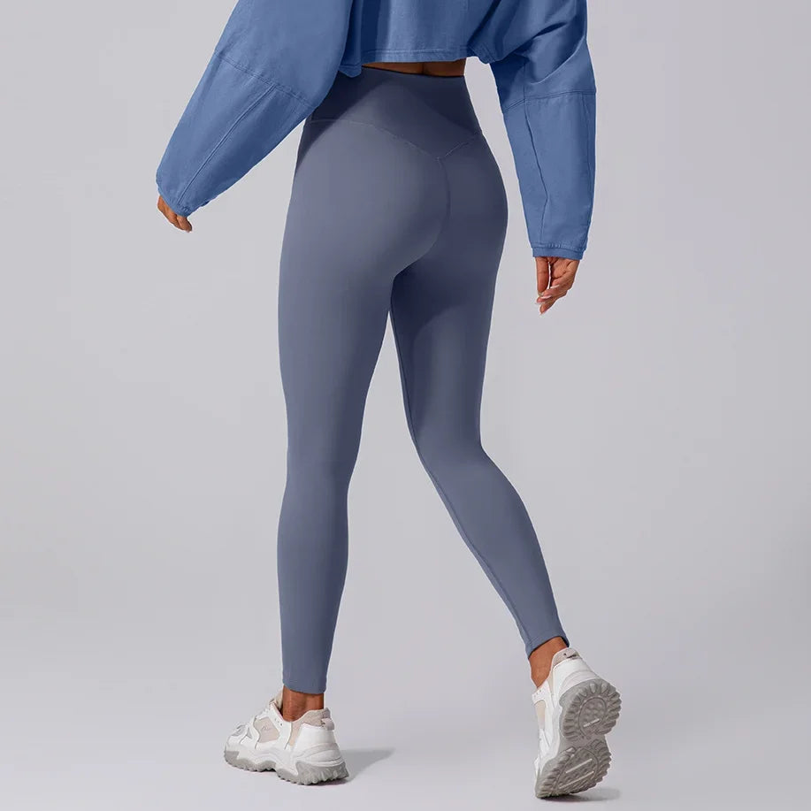 Women's Quick-drying Yoga Pants 2025 High Waist Nude Feeling Gym Leggings Hip Lift Fitness Workout Leggings Running Sports Pants ATFH