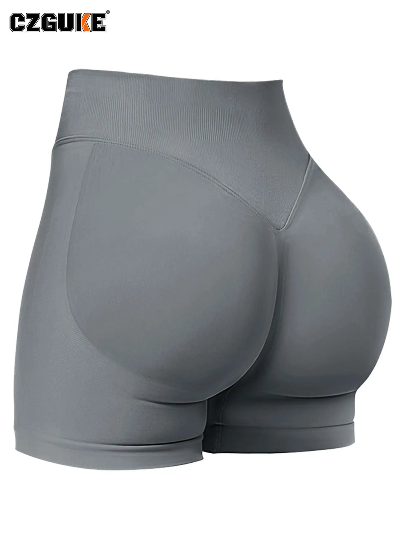 CZGUKE-Women High Waist Yoga Shorts Scrunch Butt Lifting Sports Shorts Seamless Gym Workout Short Pants For Fitness Running