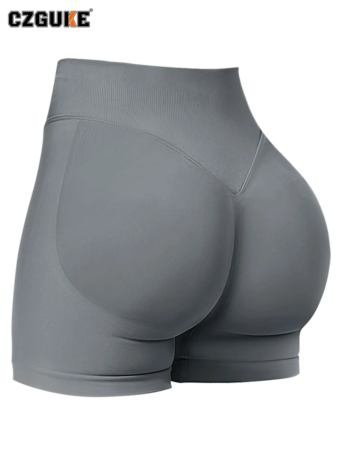 CZGUKE-Women High Waist Yoga Shorts Scrunch Butt Lifting Sports Shorts Seamless Gym Workout Short Pants For Fitness Running