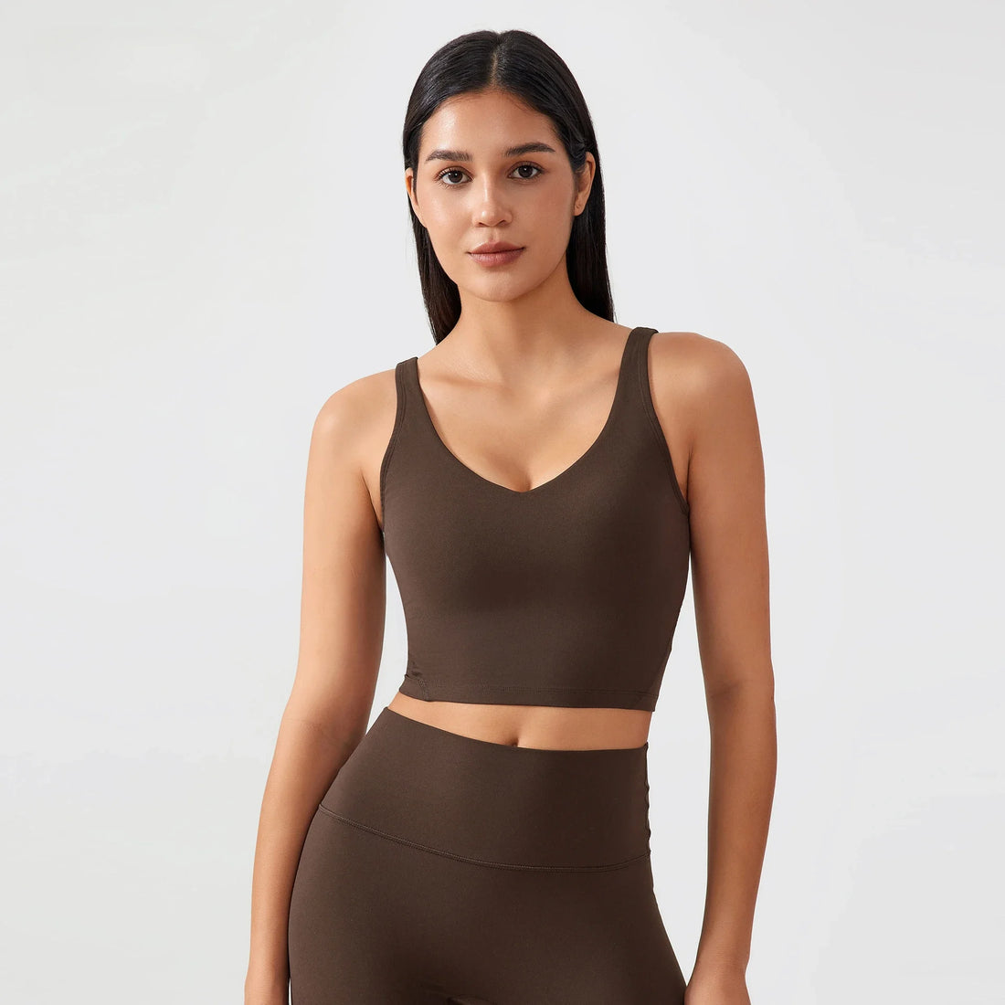 Sports Bra for Women Yoga Top Fixed Chest Pad Gym Vest Shock-proof Workout Tops Yoga Clothes U-shaped Back Fitness Crop Top - ATFH