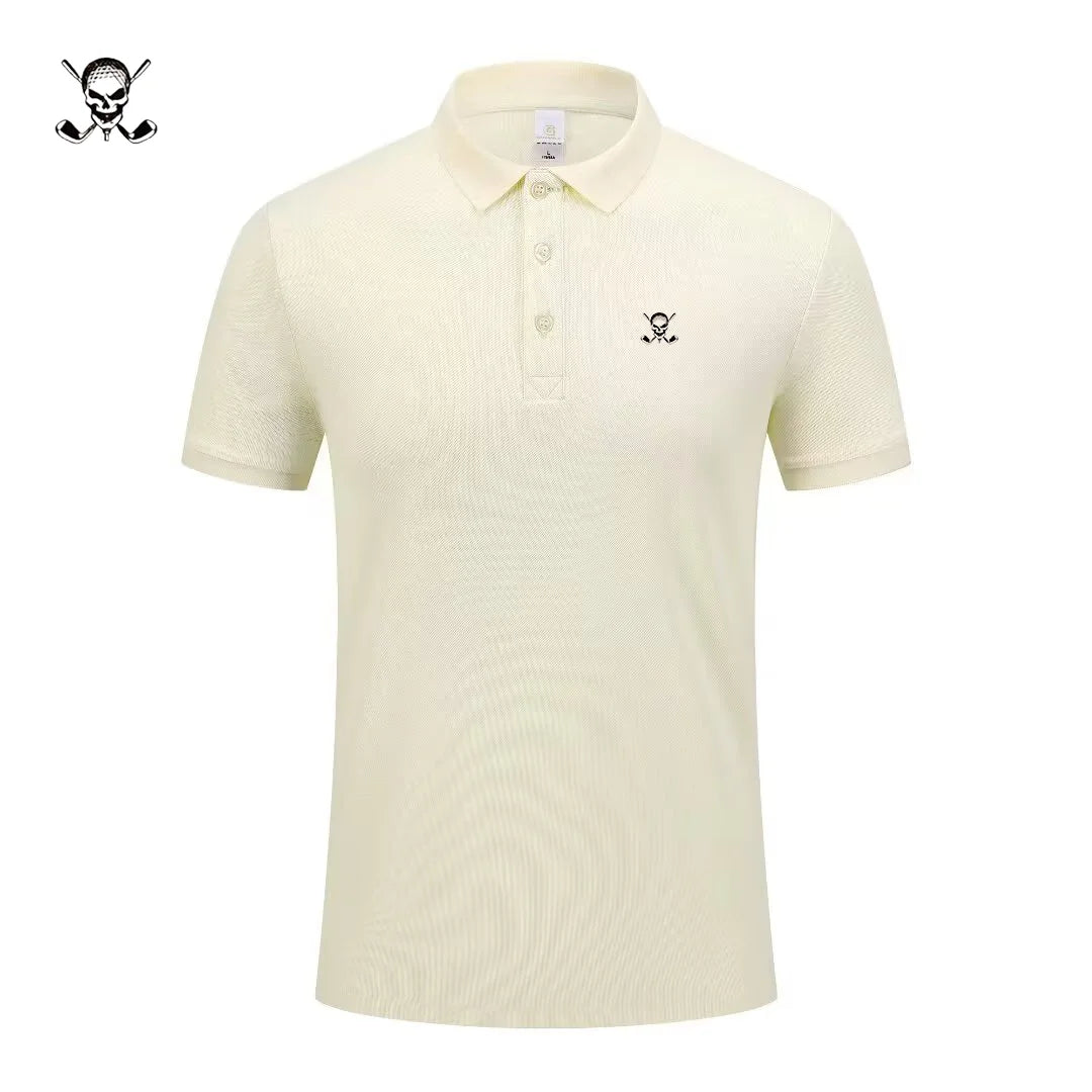 Fashion brand polo shirt short sleeved men's printed design top summer new comfortable breathable high-end casual lapel T-shirt