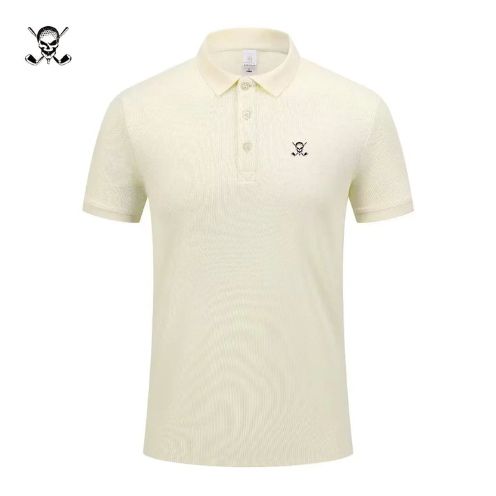 Fashion brand polo shirt short sleeved men's printed design top summer new comfortable breathable high-end casual lapel T-shirt
