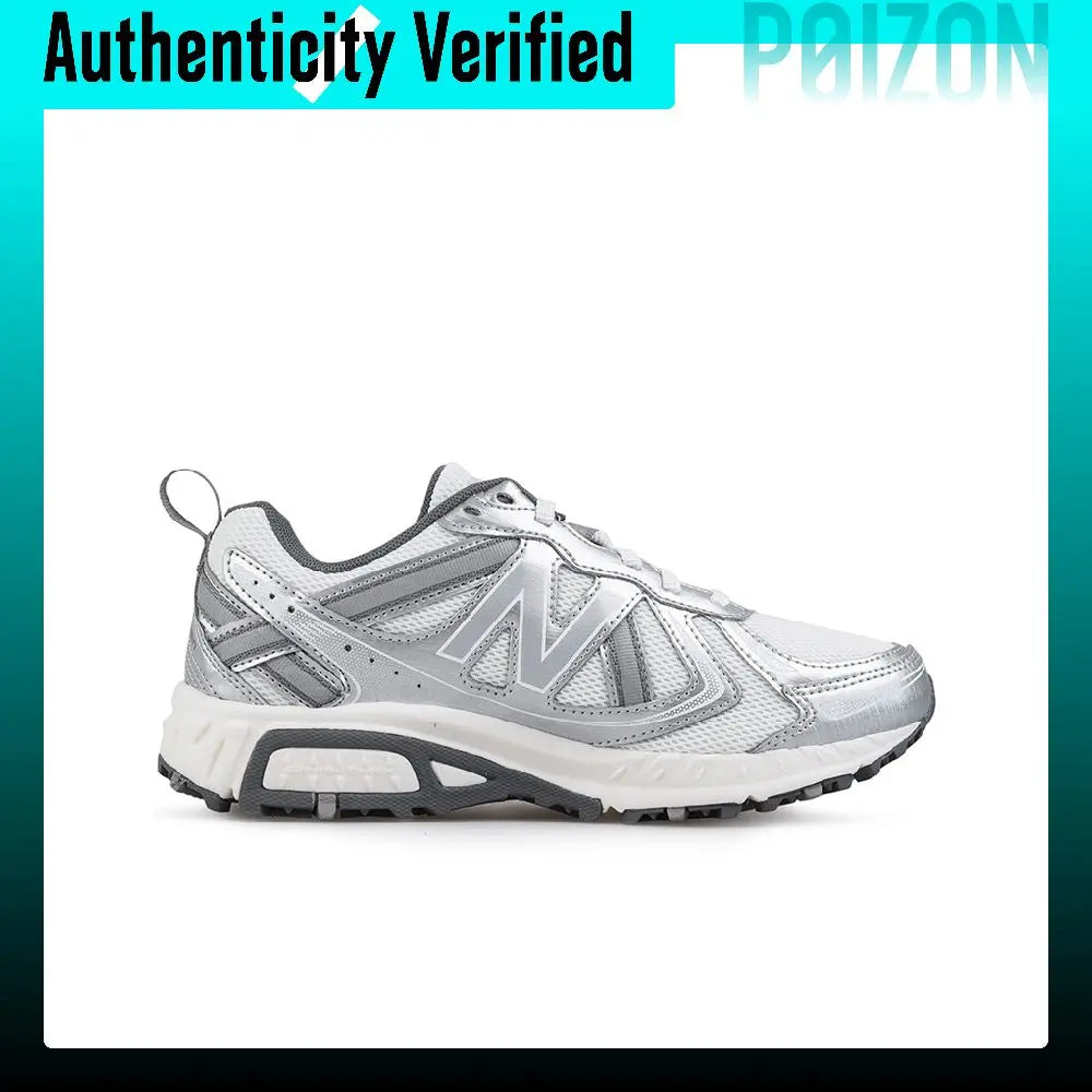 New Balance NB 410 V5 Breathable Low-top Casual Trail Running City Commuting Running Shoes Unisex White Silver MT410KM5