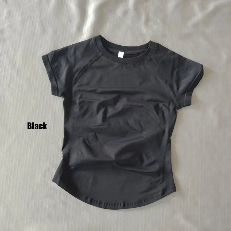 DL0G0 Quick Dry Women's Workout Shirts Short Impact Sleeve Gym Yoga Running Tops, Breathable Active Wear Athletic Tee for Women