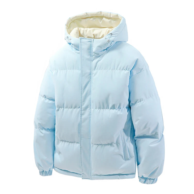 Winter Men Parkas Thick Warm Jacket Hooded Quilted Jacket Down Jacket Casual Cotton-Padded Puffer Coat Unisex Outwear