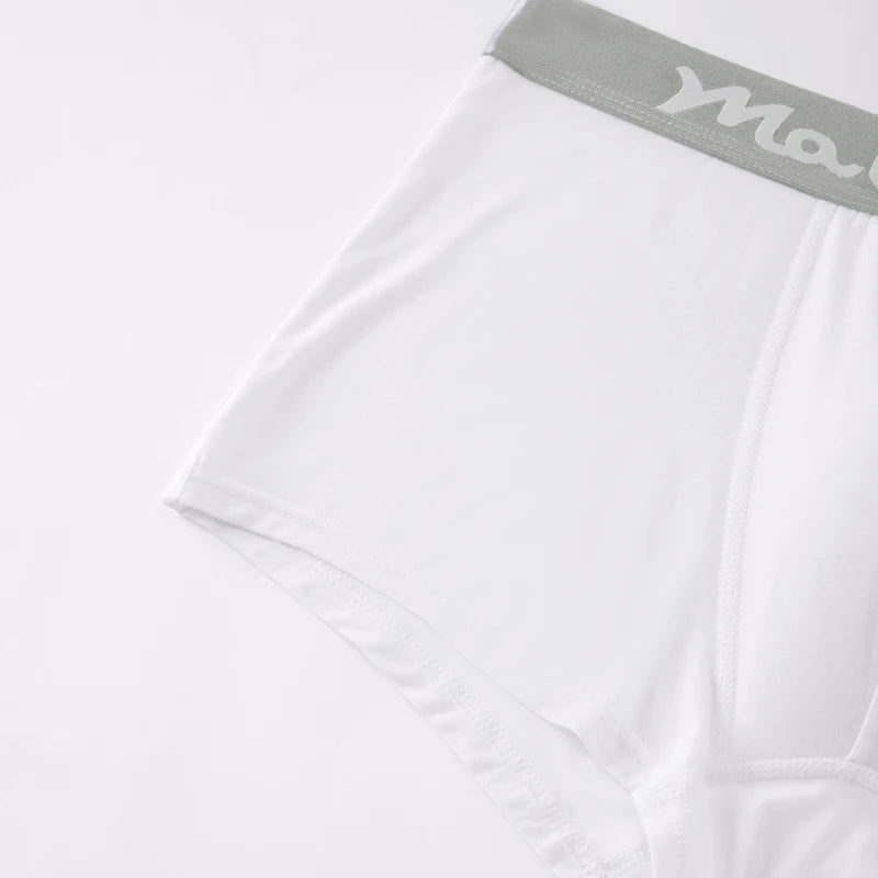 10 Pieces Bamboo Fiber Men's Underpants Solid Color Boxer Briefs Breathable Boxers Underwear Man Stretch Men Panties