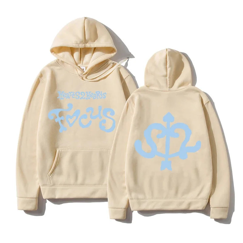 Hearts2Hearts Focus EP Gabriela Graphic Hoodie Men Women Hip Hop Fashion Oversized Streetwear Male Aesthetic Hooded Sweatshirts