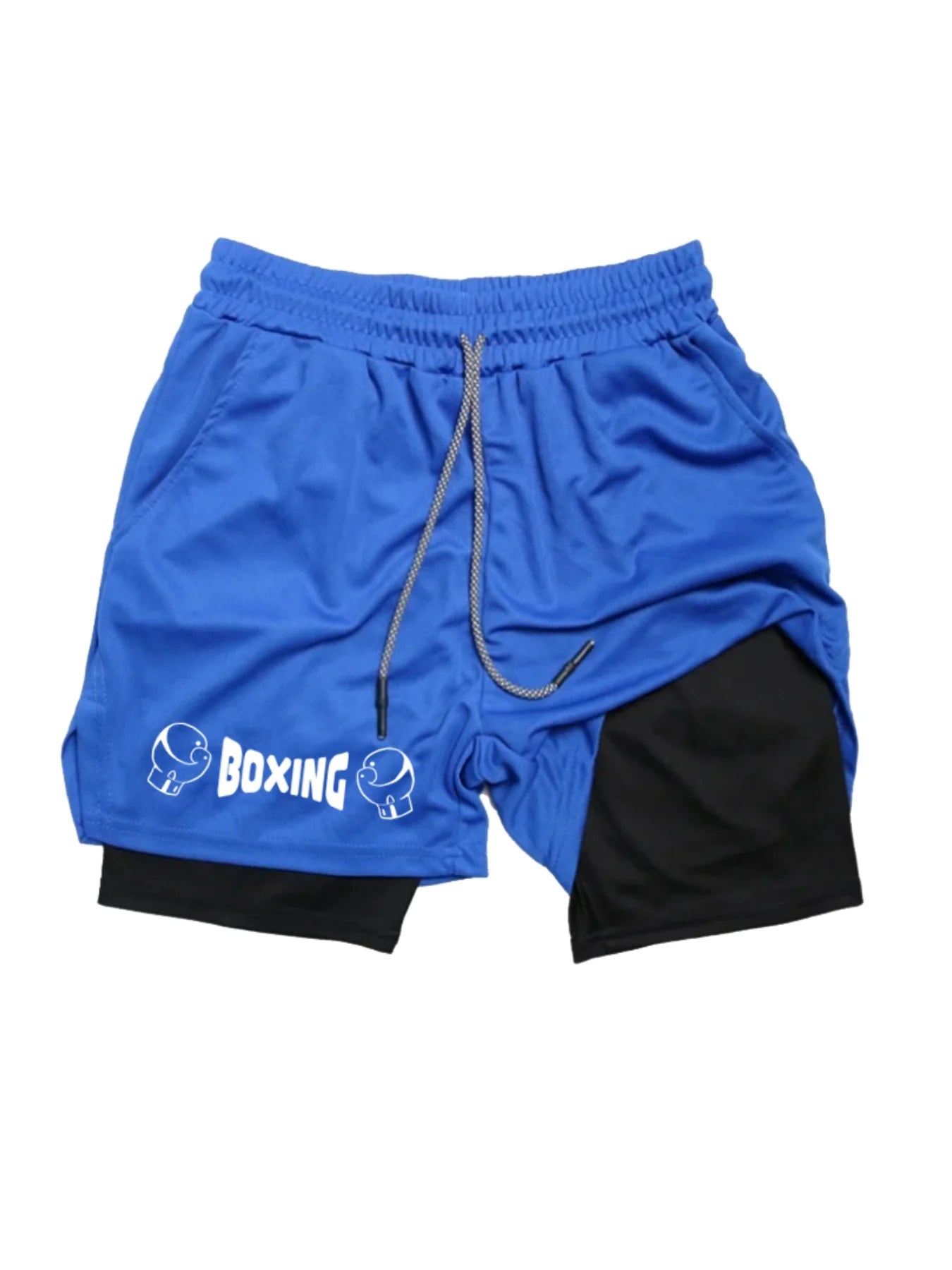 Men's 2025 New Summer Boxing Fitness 2-in-1 Shorts Breathable Sports Training Shorts