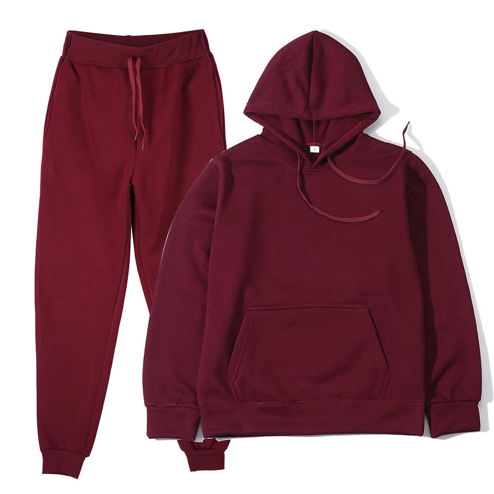Men's Sports Suits Fashion Tracksuit Women Hoodies + Pants Two Pieces Sets Running Casual Sweatshirts Sweatpants Men's Clothing ATFH