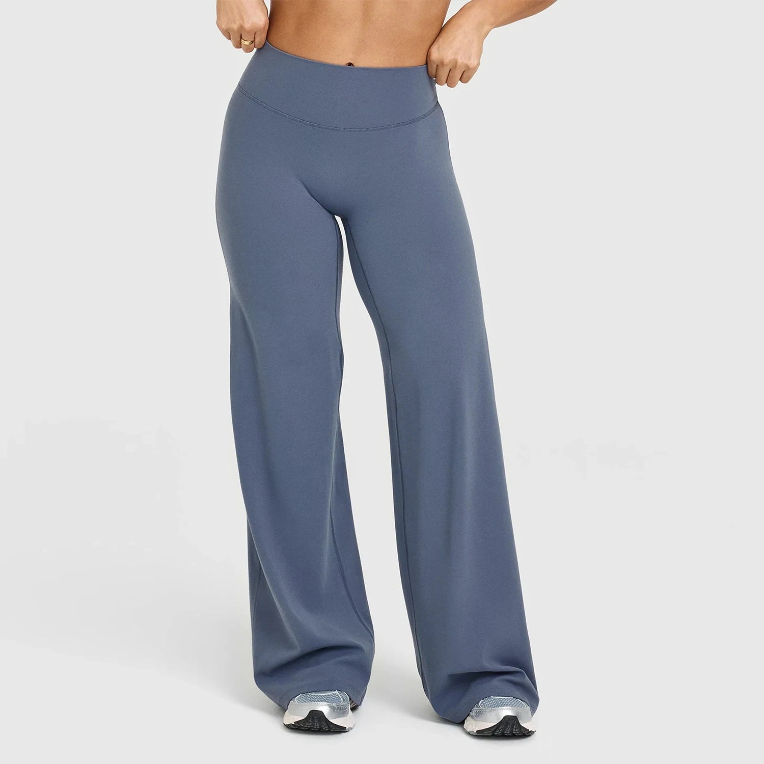 Hearuisavy Women Straight-Leg Sports Pants Gym Clothing Naked Feeling Compression Wide Leg Yoga Leggings Pilates Fitness Tights - ATFH