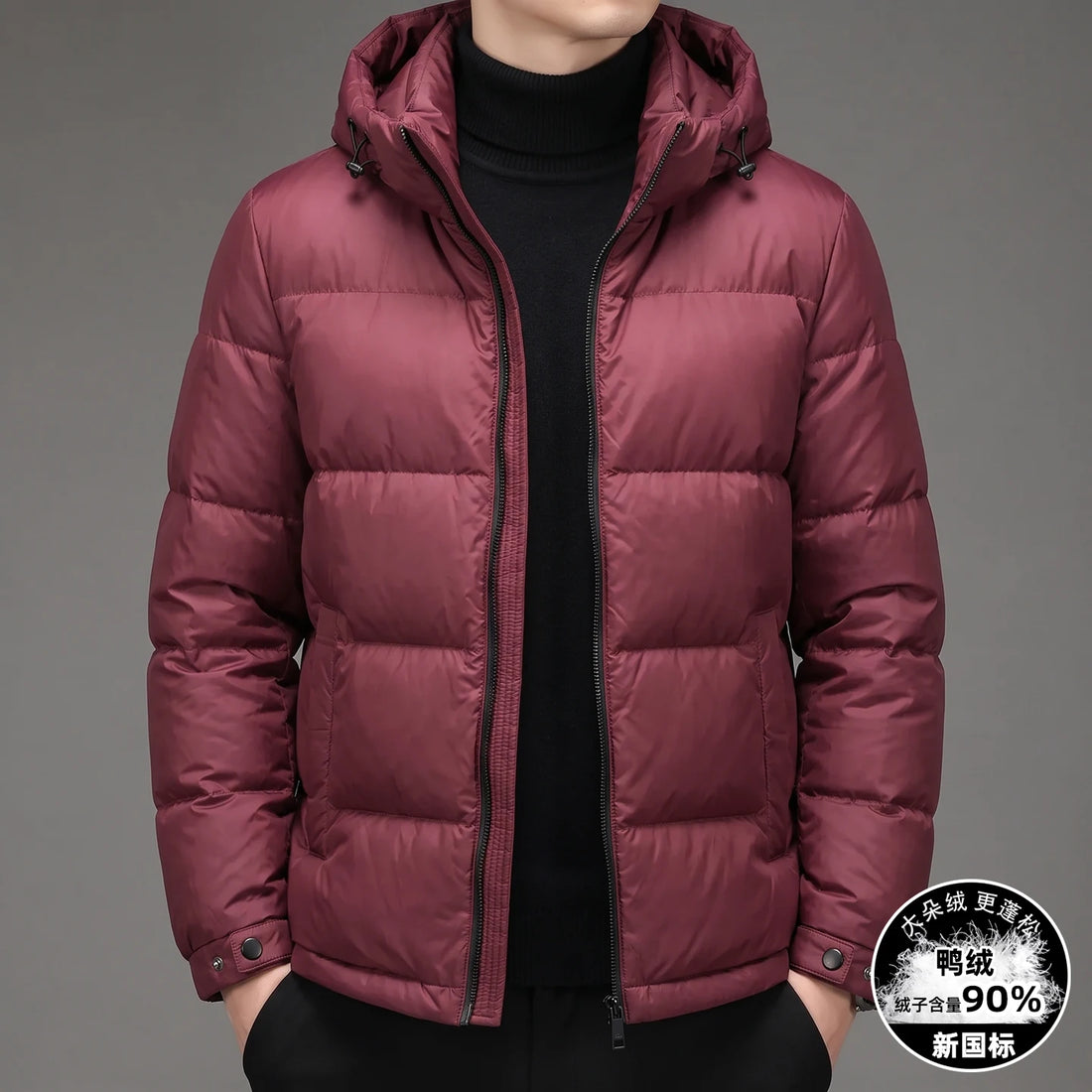 Casual Men's Hooded Duck Down Jackets New 2026 Autumn Winter Outwear Windproof Warm Puffer Coats Youth Loose Padded Top Clothing