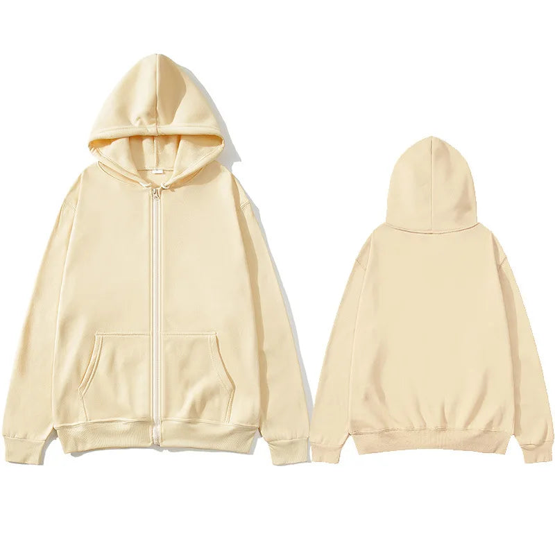 Fashionable casual zipper hoodie, hip-hop street sports shirt, skateboarding men's/women's pullover, men's hoodie - ATFH