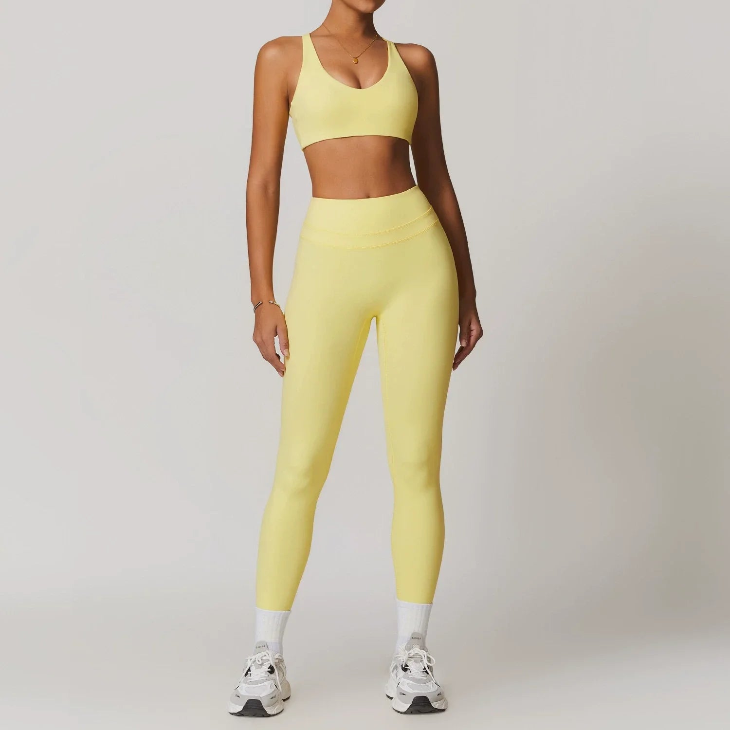 2 Pieces Sportswear Women Yoga Set Gym Clothes Sportswear Yoga Suits Fitness Set Tracksuits Sports Bra Gym High Waist Leggings - ATFH