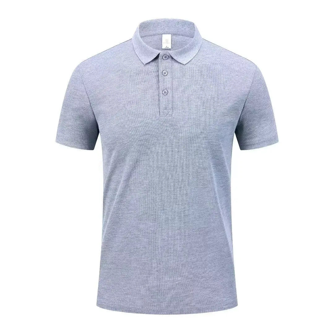 Summer Polo Shirts Men S-4xl Quick Dry Short Sleeve T-Shirt Elasticity Breathable Cool Ice Silk Polo Shirt Male Purple 18 Colors