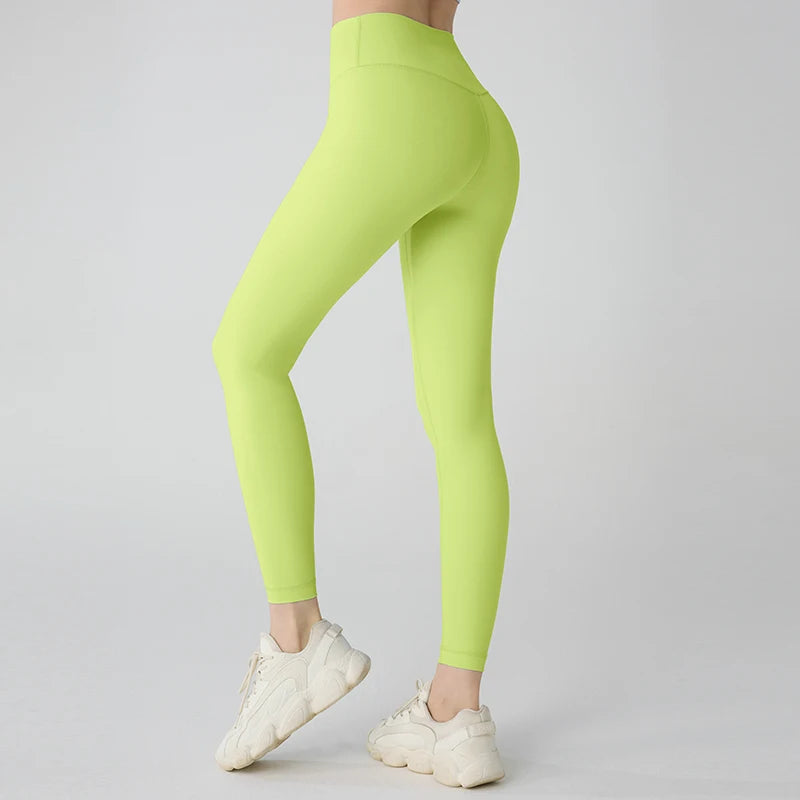 Naked feeling Yoga Leggings Women High Waisted Hip Lifting Fitness Leggings Running Cycling Pants Breathable Sports Leggings - ATFH