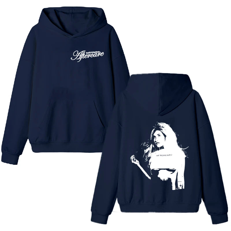Singer Nessa Barrett music Double Sided printed Hoodie Autumn Winter Unisex fashion Fleece pullover Men women Fleece Sweatshirt - ATFH