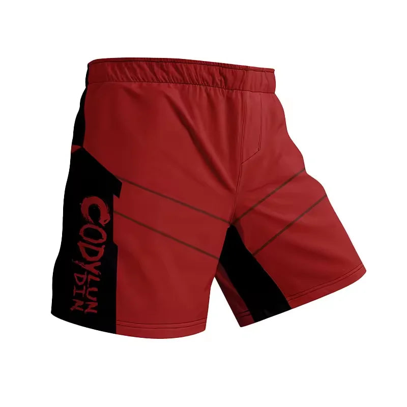 MMA Muay Thai Shorts Men Fighting Training Brazilian Jiu Jitsu Boxing Spandex/Polyester Stretch Durable Light Weight Short Pant