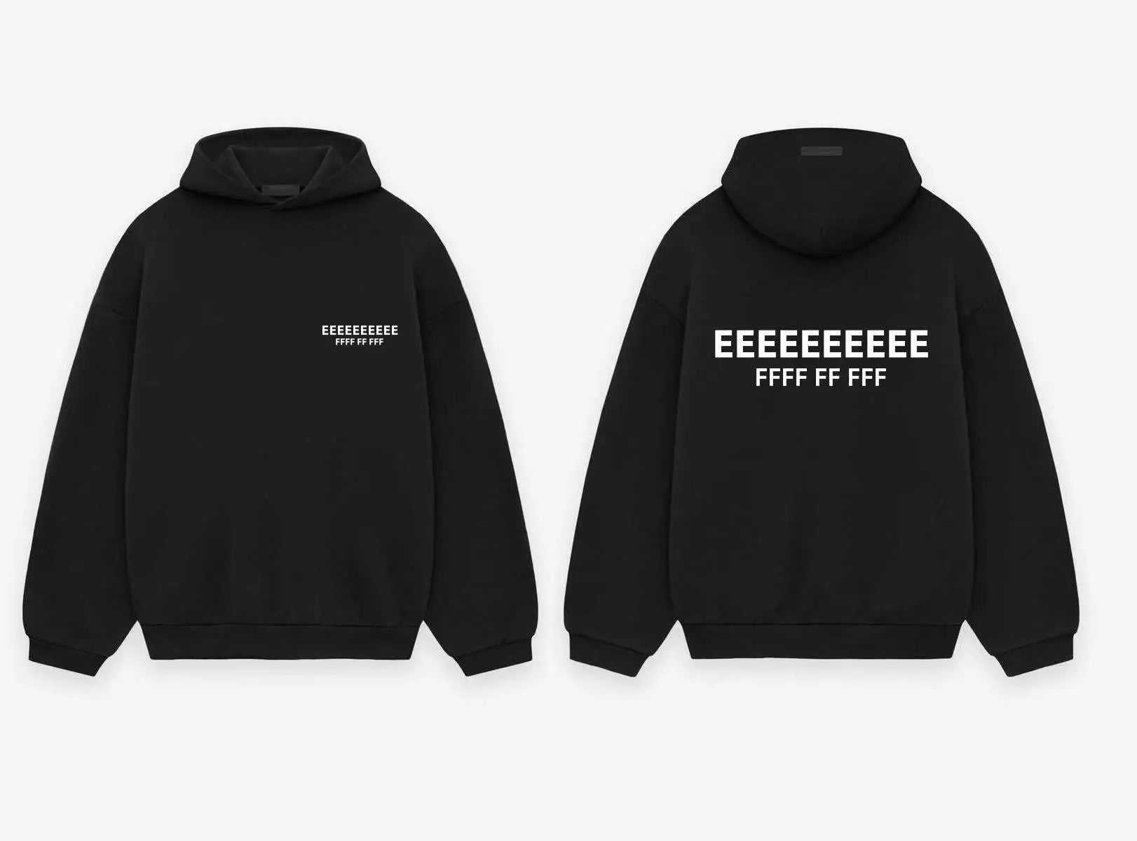 25SS Men's Oversized Hoodies Jogging Set Luxury Design Front and Rear 3D Silicone Letter Hoodie High Street Couple Coat Suit
