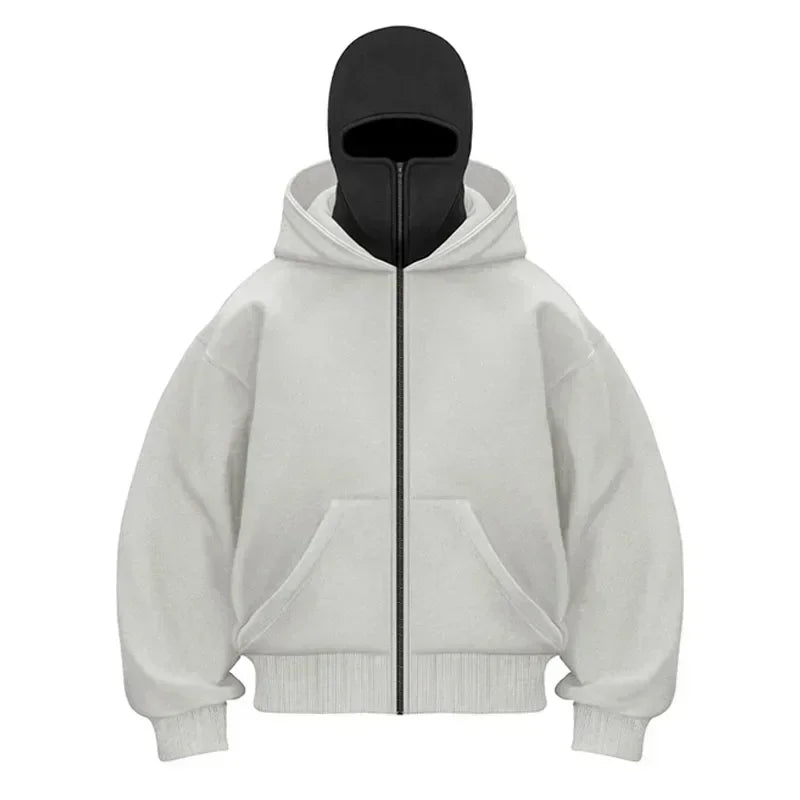 New men's tops, hooded zippered sweatshirts, double hoods, couple's clothing, autumn and winter fashion clothing - ATFH