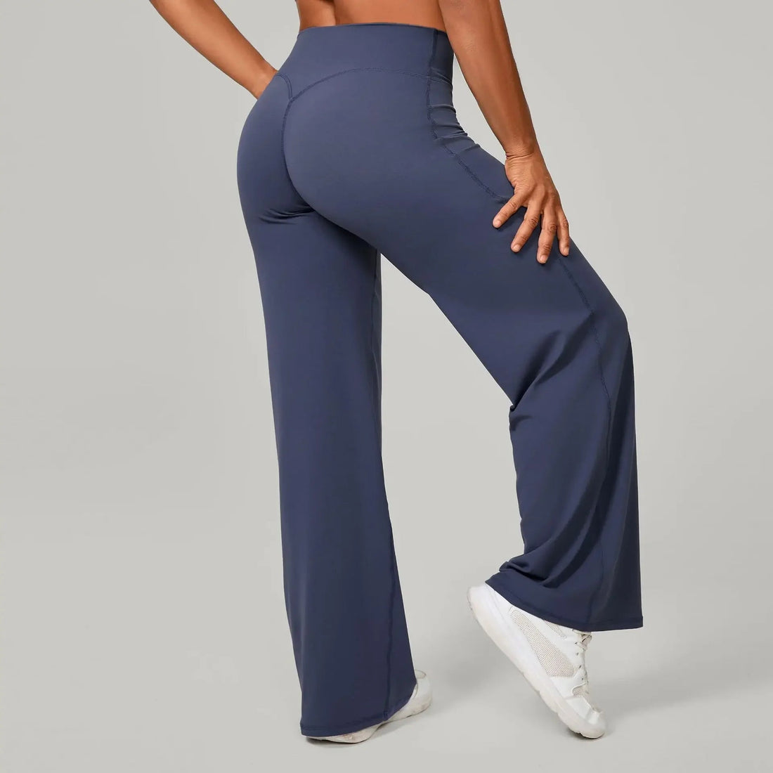 Women Straight-Leg Sports Pants Gym Clothing Naked Feeling Compression Wide Leg Yoga Leggings Pilates Fitness Tights XP01 ATFH