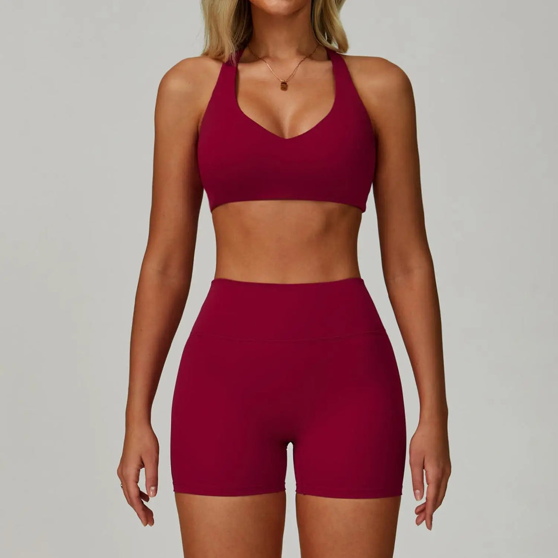 2-3PCS Yoga Suit Women Tracksuit Sports Bra High Waist Leggings Shorts Outfit Gym Set Fitness Push Up Workout Clothes Sportswear - ATFH